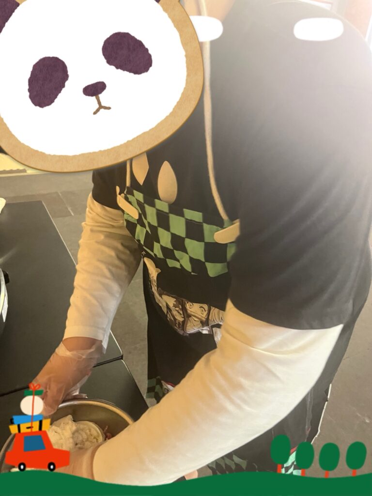 みんなでハンバーガー作り!