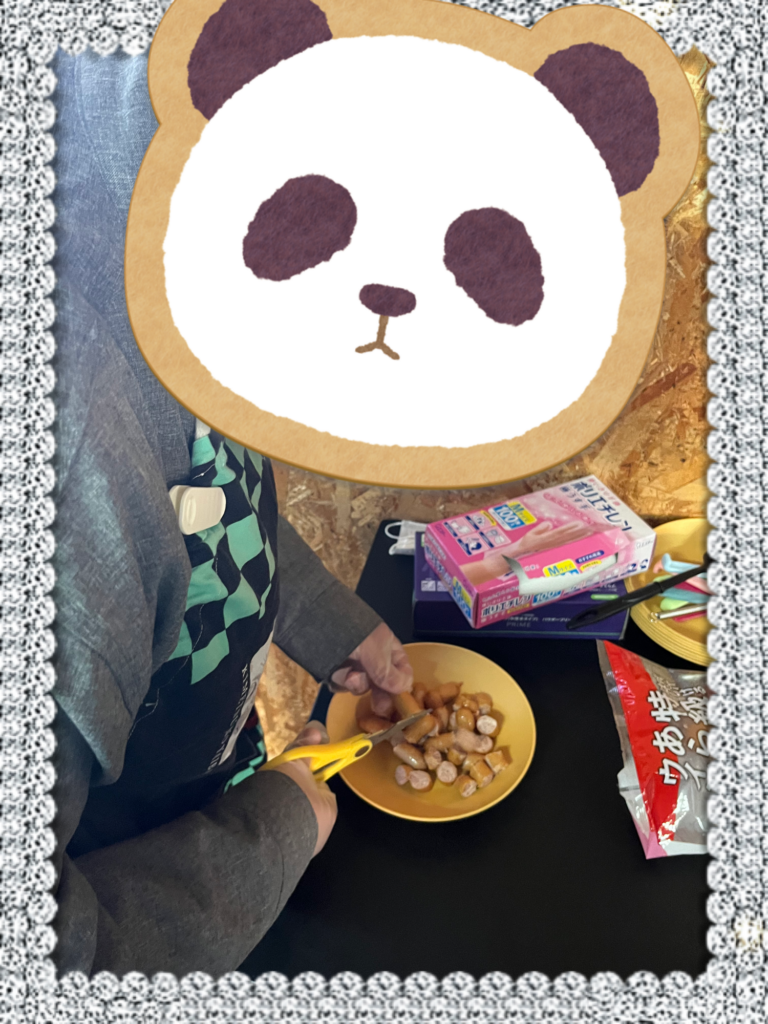 みんなでオムライス作り！